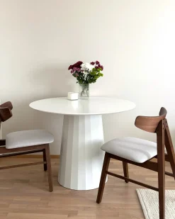 Tavolo da pranzo PLATO Bianco 100 cm 100 cm Metallo