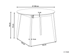 Tavolo da pranzo ROXBY Bianco 100 cm 100 cm Legno di pino