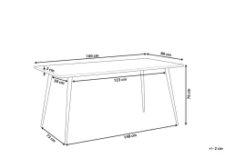 Tavolo da pranzo SANTIAGO Marmo bianco 160 cm 80 cm