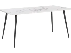 Tavolo da pranzo SANTIAGO Marmo bianco 160 cm 80 cm