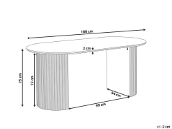 Tavolo da pranzo SAVORY Marrone chiaro 180 cm 90 cm