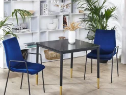 Tavolo da pranzo SHALFORD Nero 80 cm 80 cm