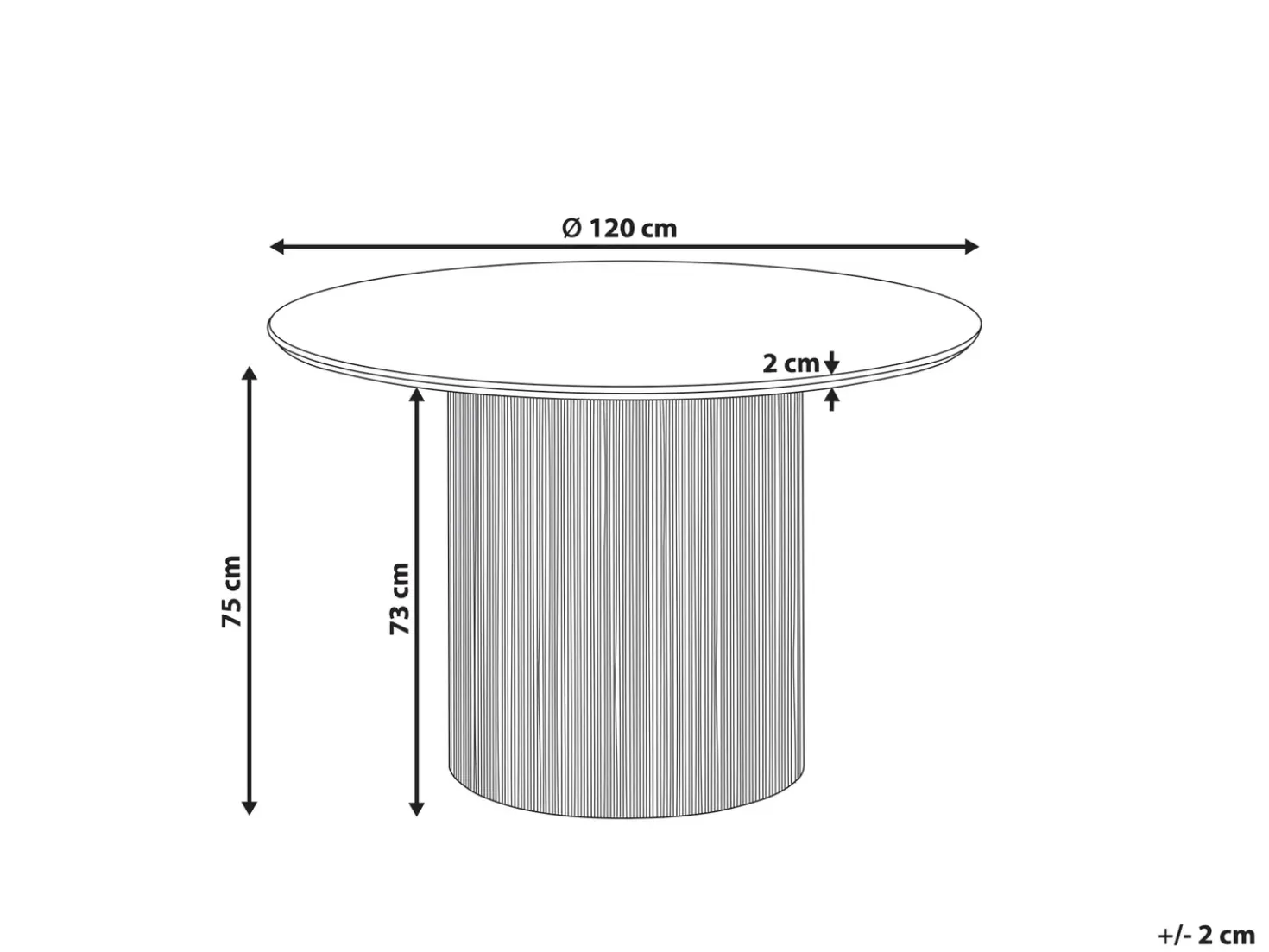 Tavolo da pranzo SHEHO Nero 120 cm 120 cm
