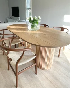 Tavolo da pranzo SHERIDAN Frassino naturale 180 cm 100 cm
