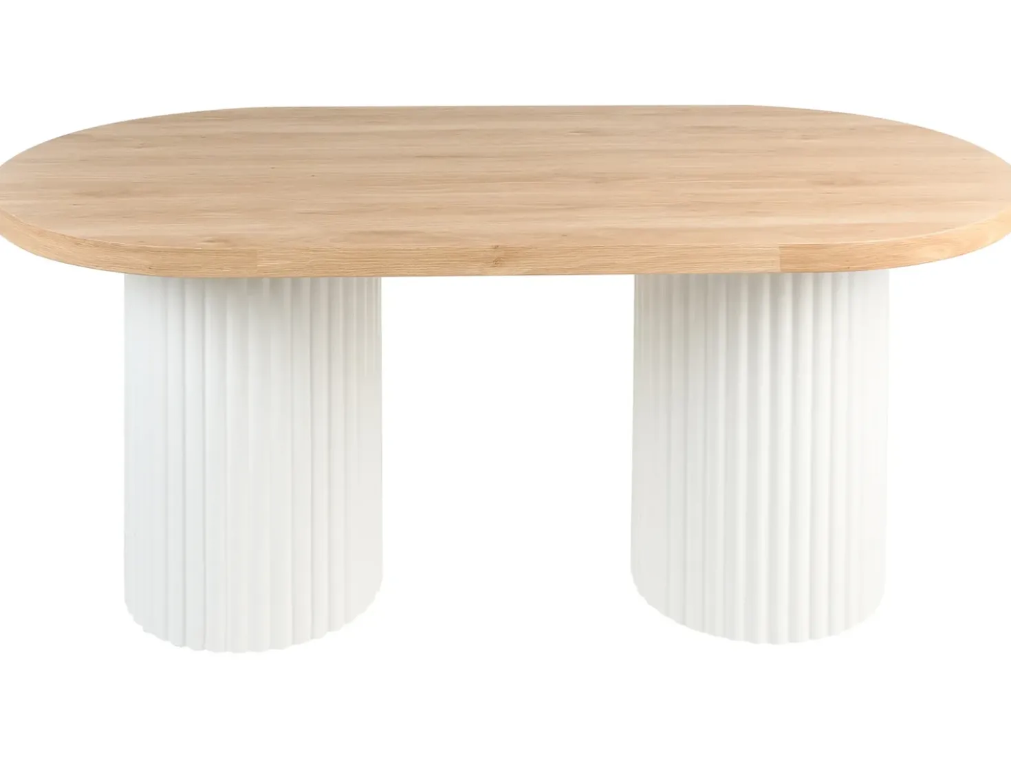 Tavolo da pranzo SHERIDAN Marrone chiaro/Bianco 180 cm 90 cm