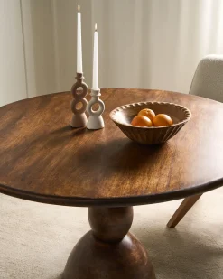 Tavolo da pranzo SILVON Marrone scuro 120 cm 120 cm Legno di mango