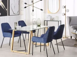 Tavolo da pranzo TACOMA Marrone chiaro 140 cm 80 cm Vetro temperato