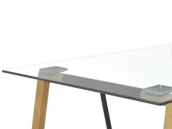 Tavolo da pranzo TACOMA Marrone chiaro 140 cm 80 cm Vetro temperato