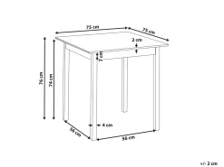 Tavolo da pranzo VERITAS Bianco 75 cm 75 cm Legno di pino