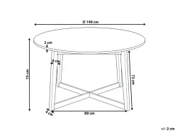 Tavolo da pranzo WAIPORI Rovere chiaro 140 cm 140 cm