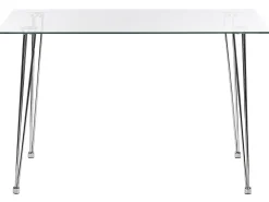 Tavolo da pranzo WINSTON Argento 120 cm 70 cm Vetro temperato