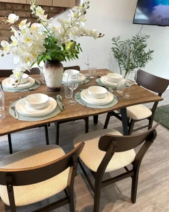 Tavolo da pranzo WITNEY Marrone scuro 160 cm 90 cm