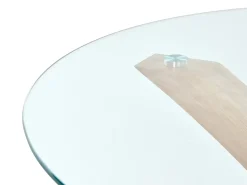 Tavolo da pranzo YAPP Marrone chiaro 100 cm 100 cm Vetro temperato