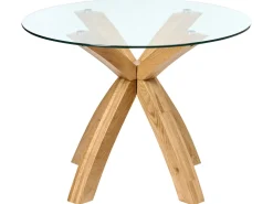 Tavolo da pranzo YAPP Marrone chiaro 100 cm 100 cm Vetro temperato
