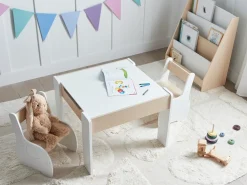 Tavolo per bambini con sedie LOYD Bianco