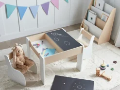 Tavolo per bambini con sedie LOYD Bianco