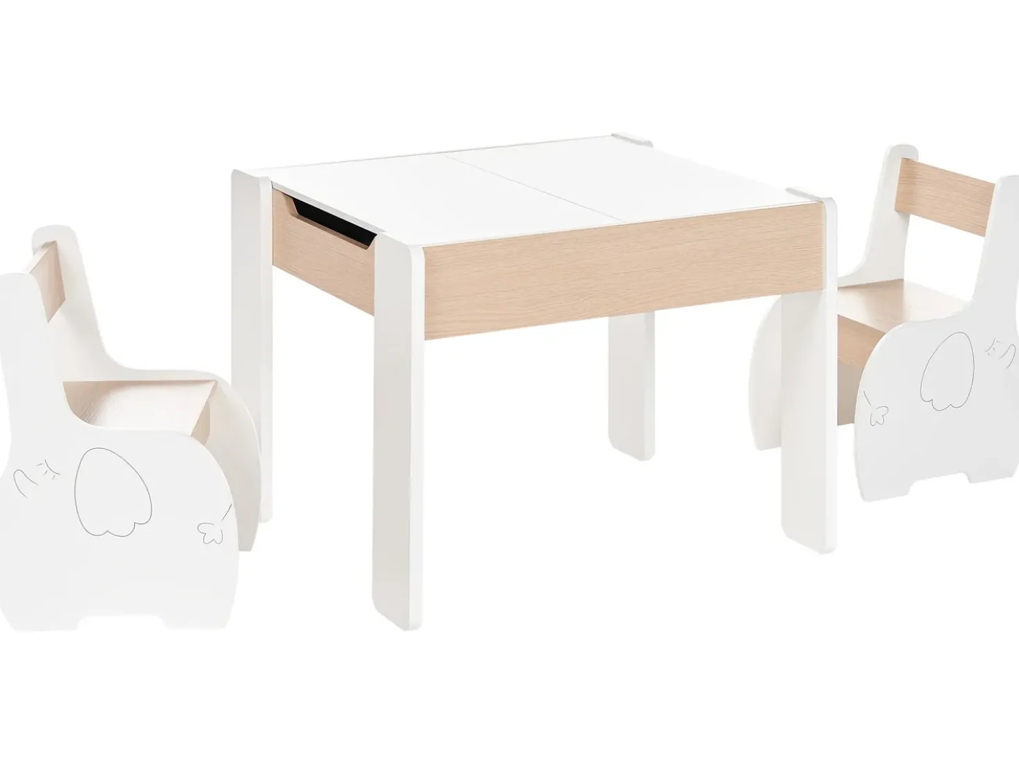Tavolo per bambini con sedie LOYD Bianco