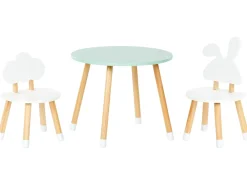 Tavolo per bambini con sedie ROBIN Bianco