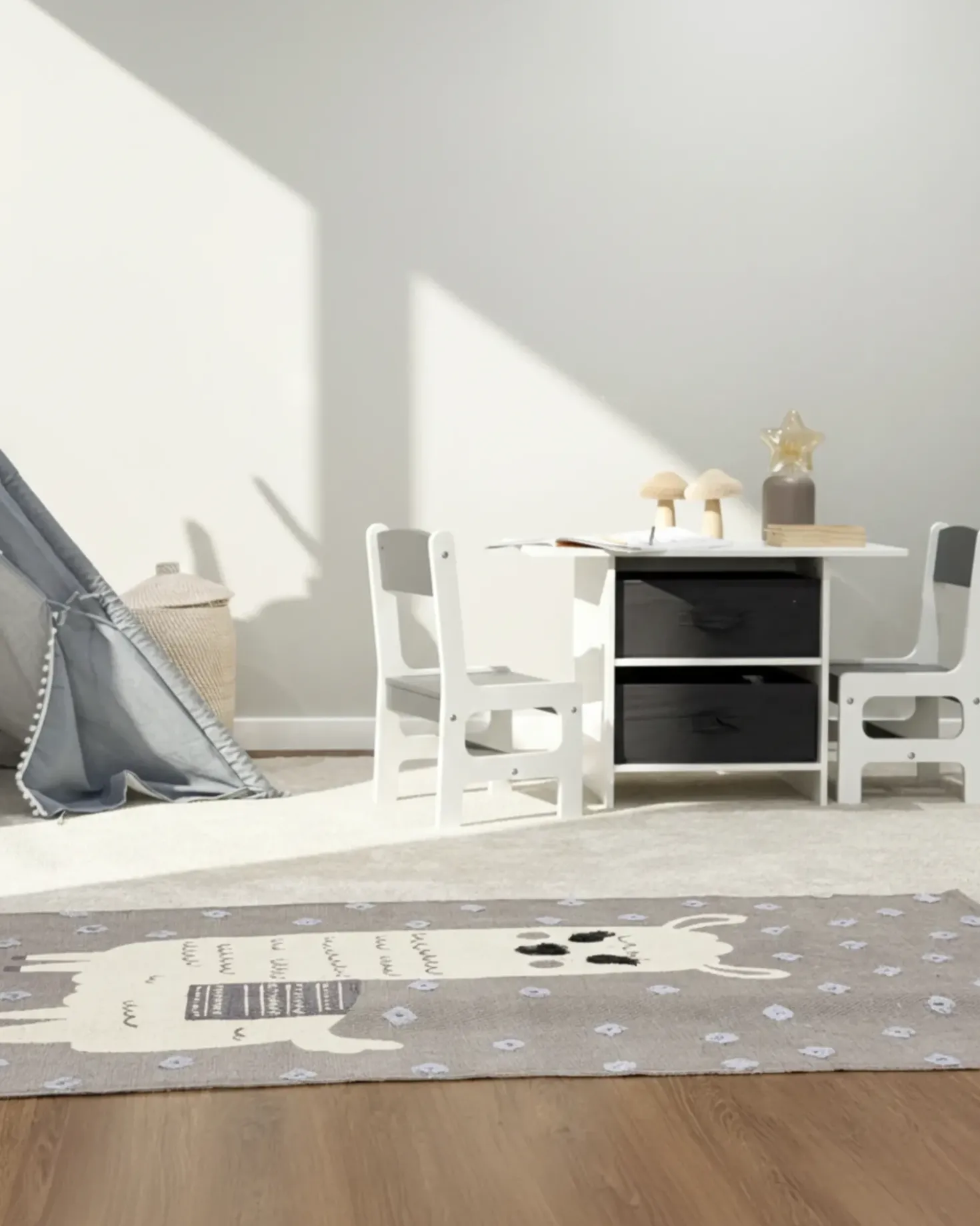 Tavolo per bambini con sedie YALGOO Bianco