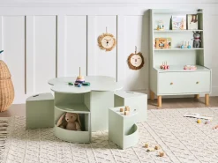 Tavolo per bambini con sedie TIBOO Verde chiaro