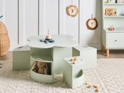 Tavolo per bambini con sedie TIBOO Verde chiaro