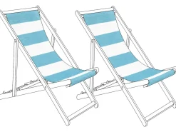 Teli da sdraio ANZIO/AVELLINO 113 x 44 cm Turchese