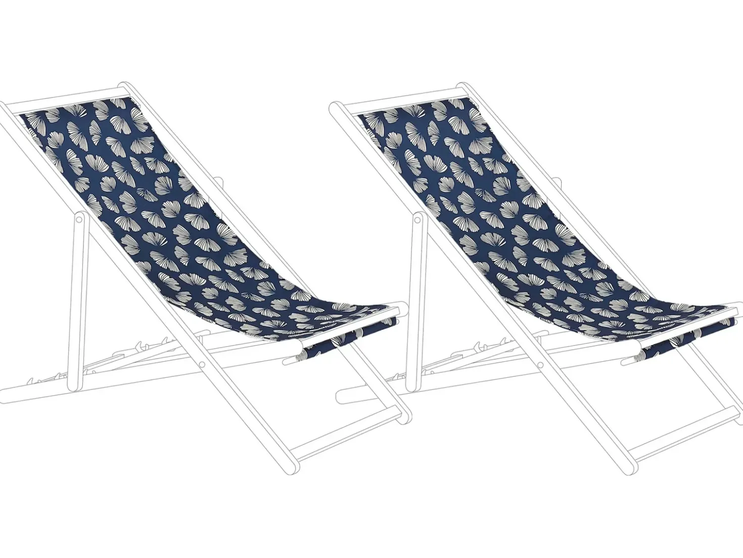 Teli da sdraio ANZIO/AVELLINO 113 x 44 cm Blu marino