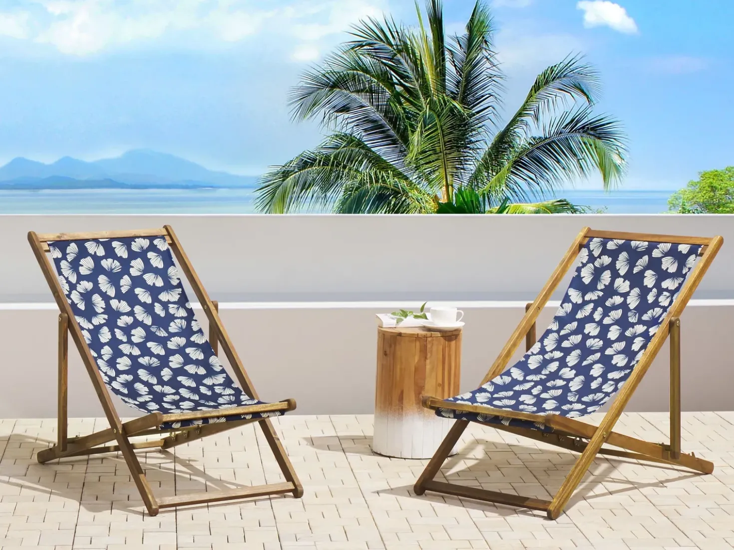 Teli da sdraio ANZIO/AVELLINO 113 x 44 cm Blu marino