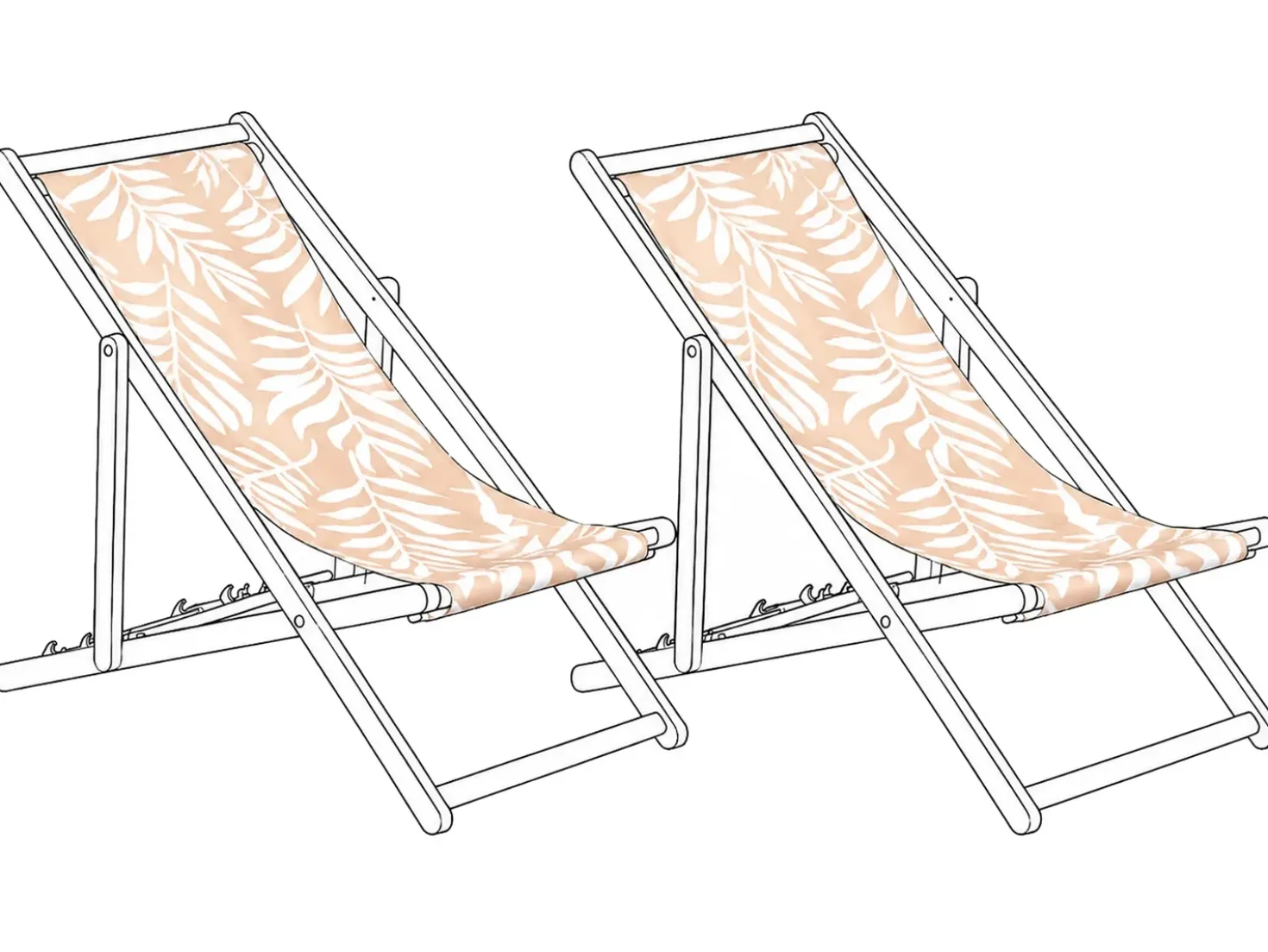 Teli da sdraio ANZIO/AVELLINO 113 x 44 cm Beige
