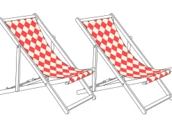 Teli da sdraio ANZIO/AVELLINO 113 x 44 cm Rosso