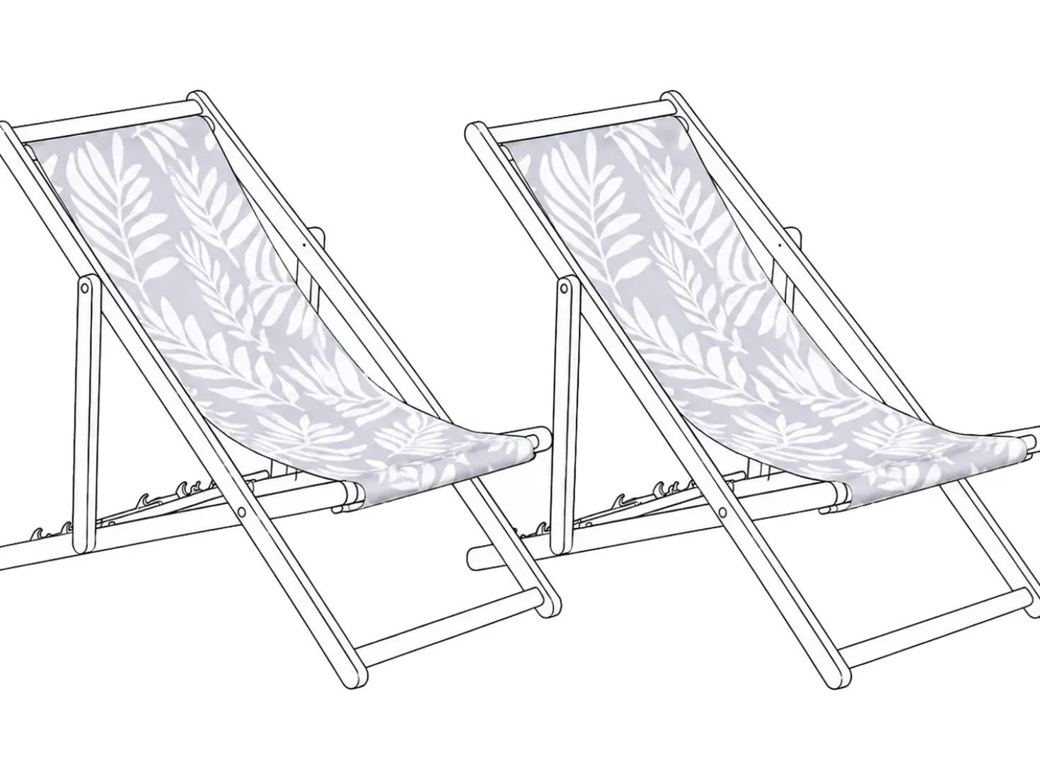 Teli da sdraio ANZIO/AVELLINO 113 x 44 cm Grigio