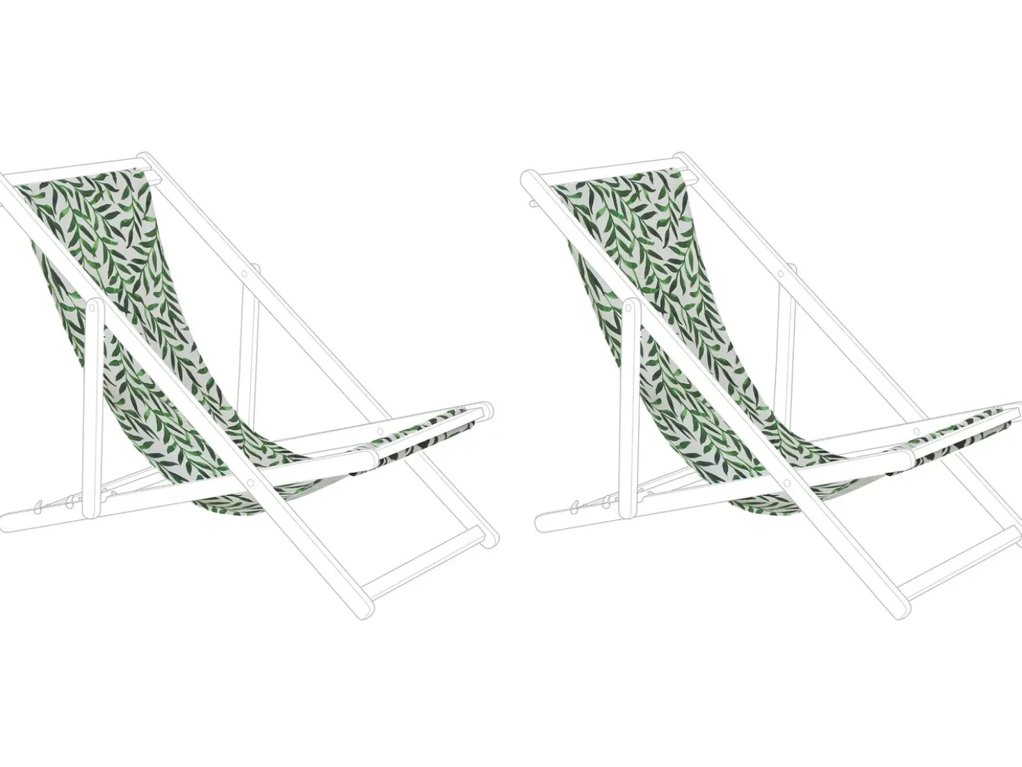 Teli da sdraio ANZIO/AVELLINO 113 x 44 cm Verde