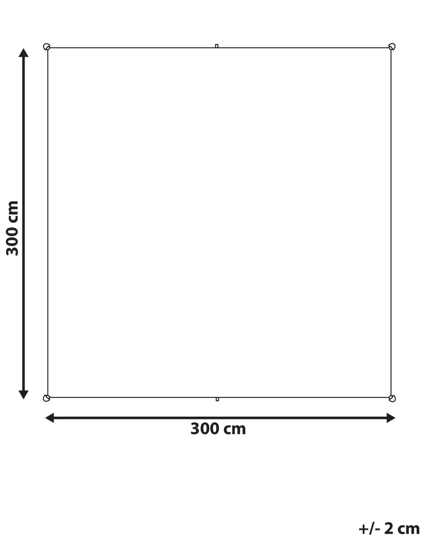 Tenda a vela LUKKA 300 cm 300 cm Bianco sporco