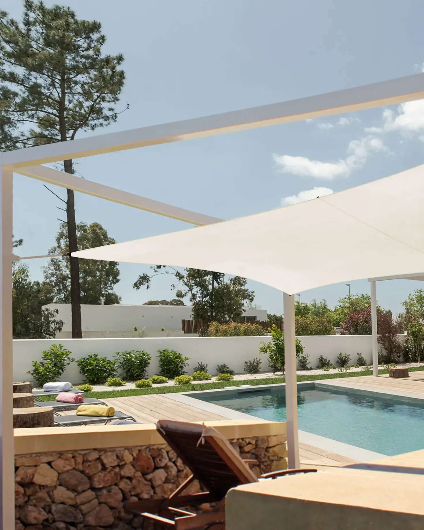 Tenda a vela LUKKA 300 cm 300 cm Bianco sporco
