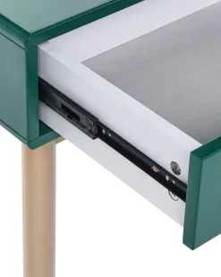 Toeletta con specchio e sgabello FEDRY LED Verde smeraldo