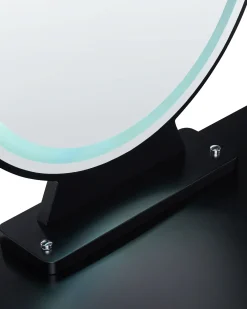 Toeletta con specchio e sgabello YVES LED Nero