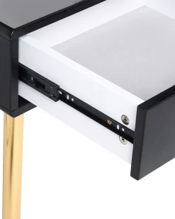 Toeletta con specchio e sgabello YVES LED Nero