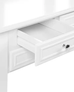 Toeletta con specchio e sgabello LUMIERE Bianco