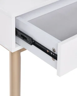 Toeletta con specchio e sgabello ROSEY LED Bianco