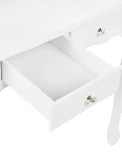 Toeletta con specchio e sgabello DIVA Bianco