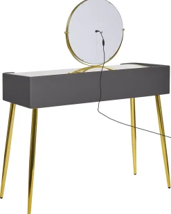 Toeletta con specchio e sgabello SURIN LED Grigio