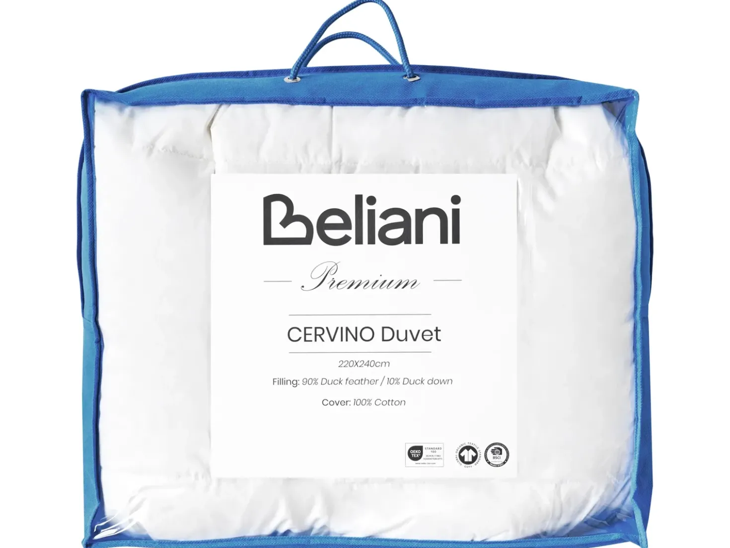 Trapunta Piuma e piumino d'anatra Leggermente caldo CERVINO 220 x 240 cm
