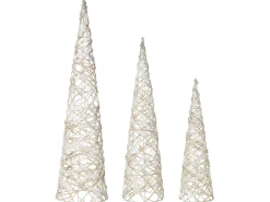 TUELSO Albero di Natale 60/80/100 cm Bianco/Oro