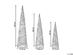 TUELSO Albero di Natale 60/80/100 cm Bianco/Oro