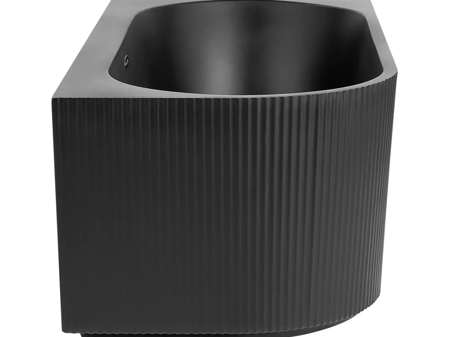 Vasca da bagno angolare GOCTA Lato Sinistro 170 x 80 cm Nero