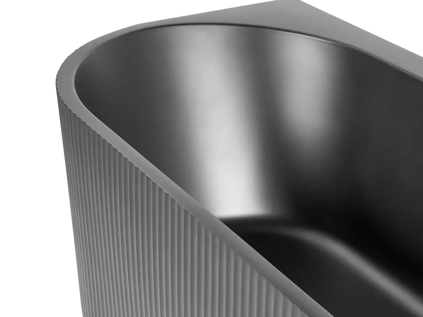 Vasca da bagno angolare GOCTA Lato Sinistro 170 x 80 cm Nero