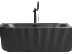 Vasca da bagno angolare GOCTA Lato Sinistro 170 x 80 cm Nero