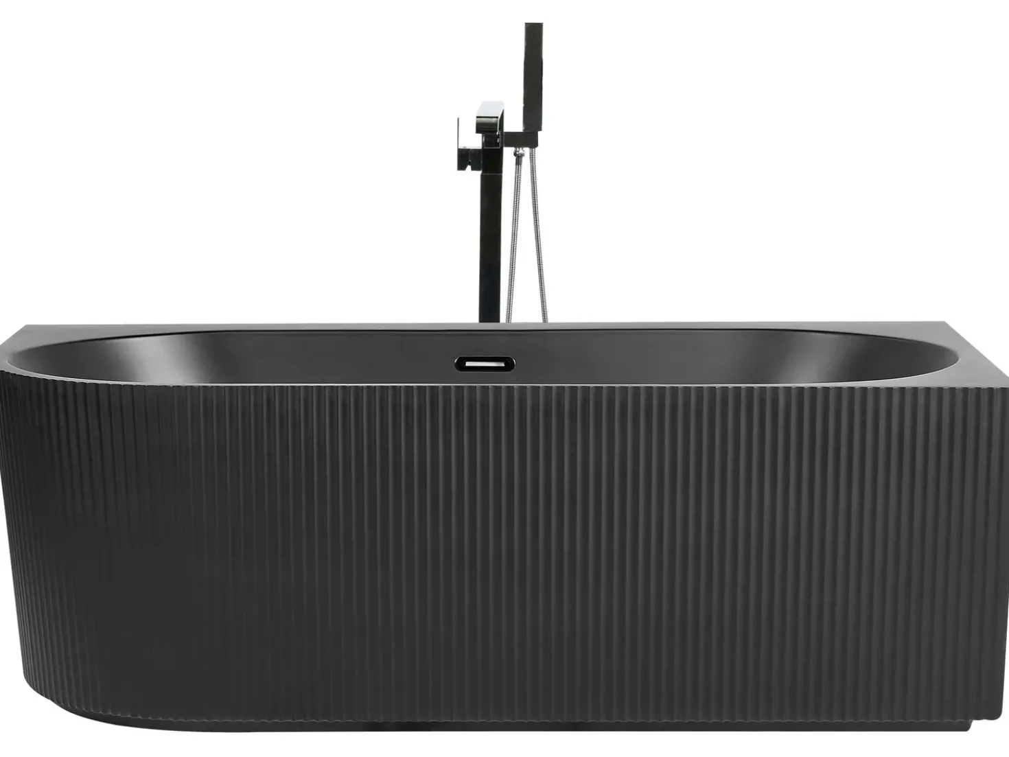 Vasca da bagno angolare GOCTA Lato Sinistro 170 x 80 cm Nero