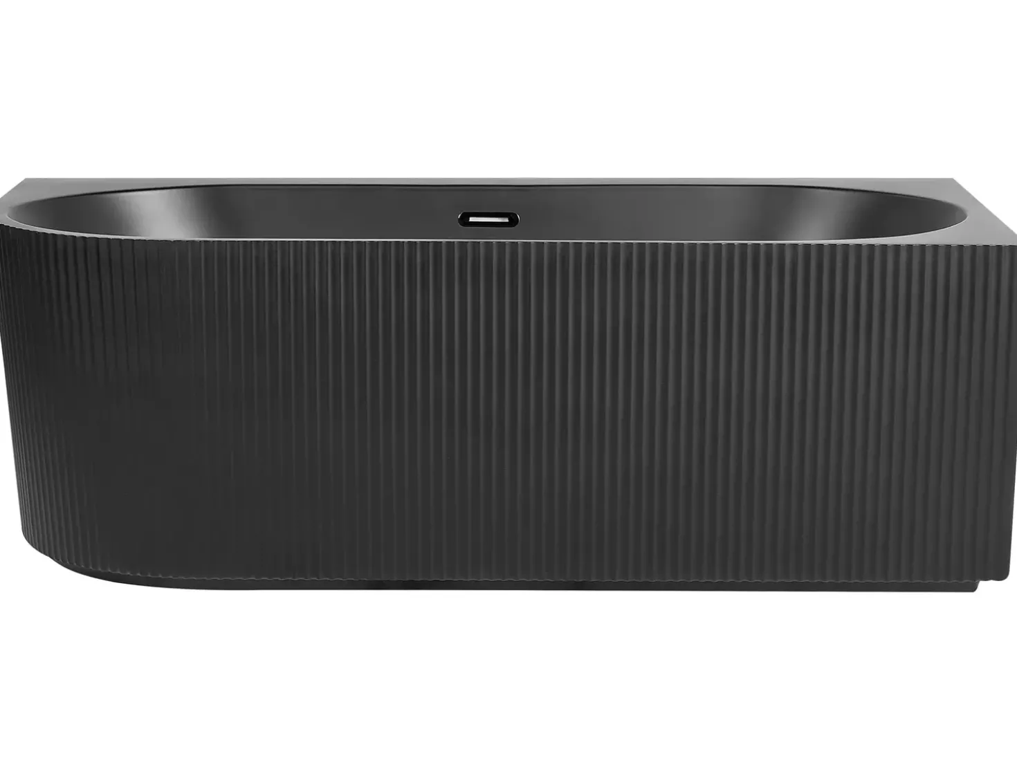 Vasca da bagno angolare GOCTA Lato Sinistro 170 x 80 cm Nero
