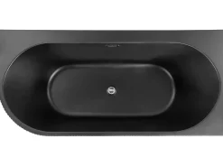 Vasca da bagno angolare GOCTA Lato Sinistro 170 x 80 cm Nero